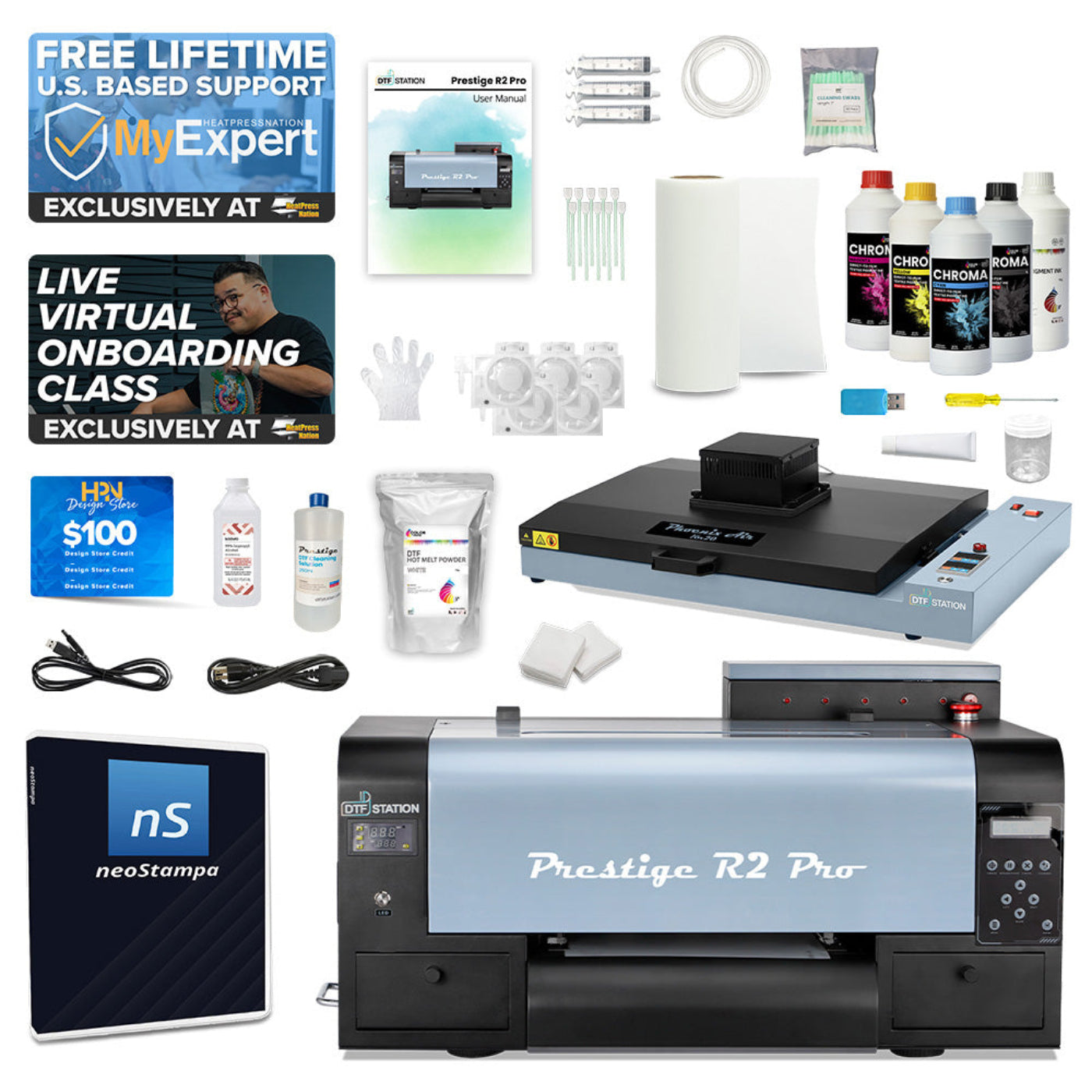 DTF Station Prestige Curing Oven Bundle - BNDL-DTFS-PRR2PRO-PX16X20-QG-V