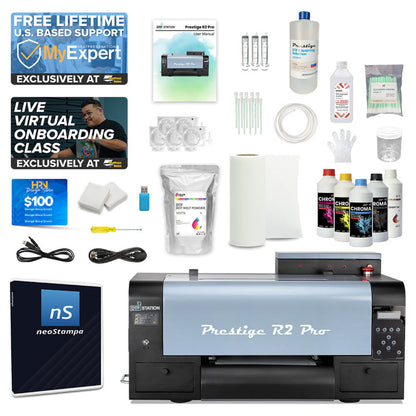 DTF Station  DTF Printer with Ink, Film, and  - BNDL-PRESTIGE-R2PRO-V-SPLY-QG