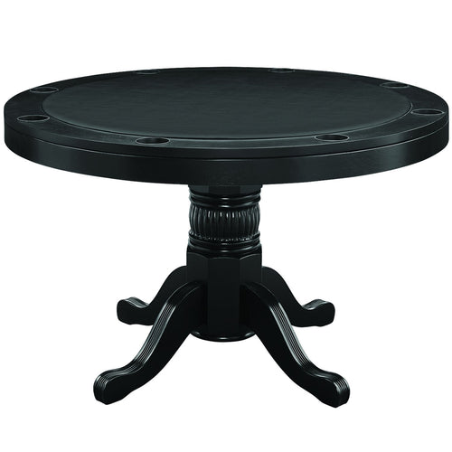 RAM Game Room 48" Texas Hold'em Game Table With Dining Top - GTBL48 BLK