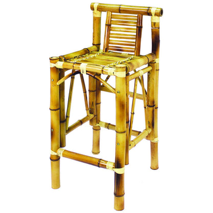 RAM Game Room Set of Two Bamboo Tiki Bar Stools - TBSTL