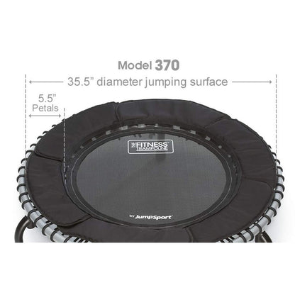 Disc-O-Bed JumpSport 370 Indoor Lightweight 39-Inch Heavy Duty Fitness Trampoline, Black - 250169