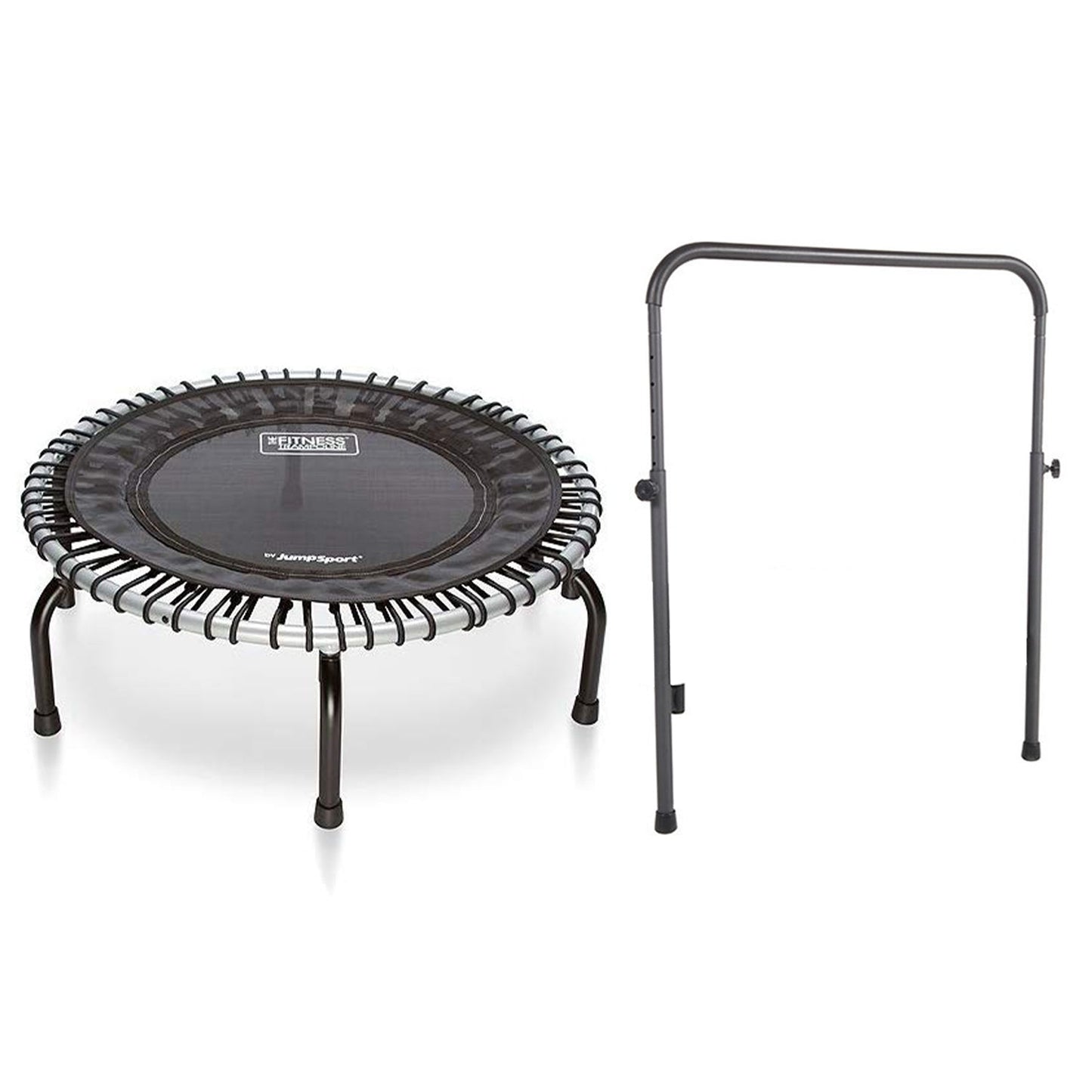 Disc-O-Bed JumpSport 350 Indoor 39-Inch Mini Trampoline and Handle Bar Accessory, Black - 250101