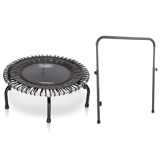 Disc-O-Bed JumpSport 350 Indoor 39-Inch Mini Trampoline and Handle Bar Accessory, Black - 250101