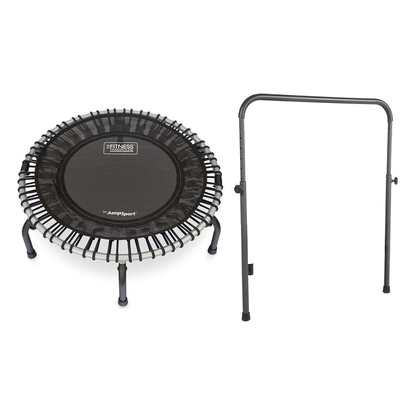 Disc-O-Bed JumpSport 350f Indoor Lightweight 39-Inch Trampoline and Handle Bar Accessory - 250144