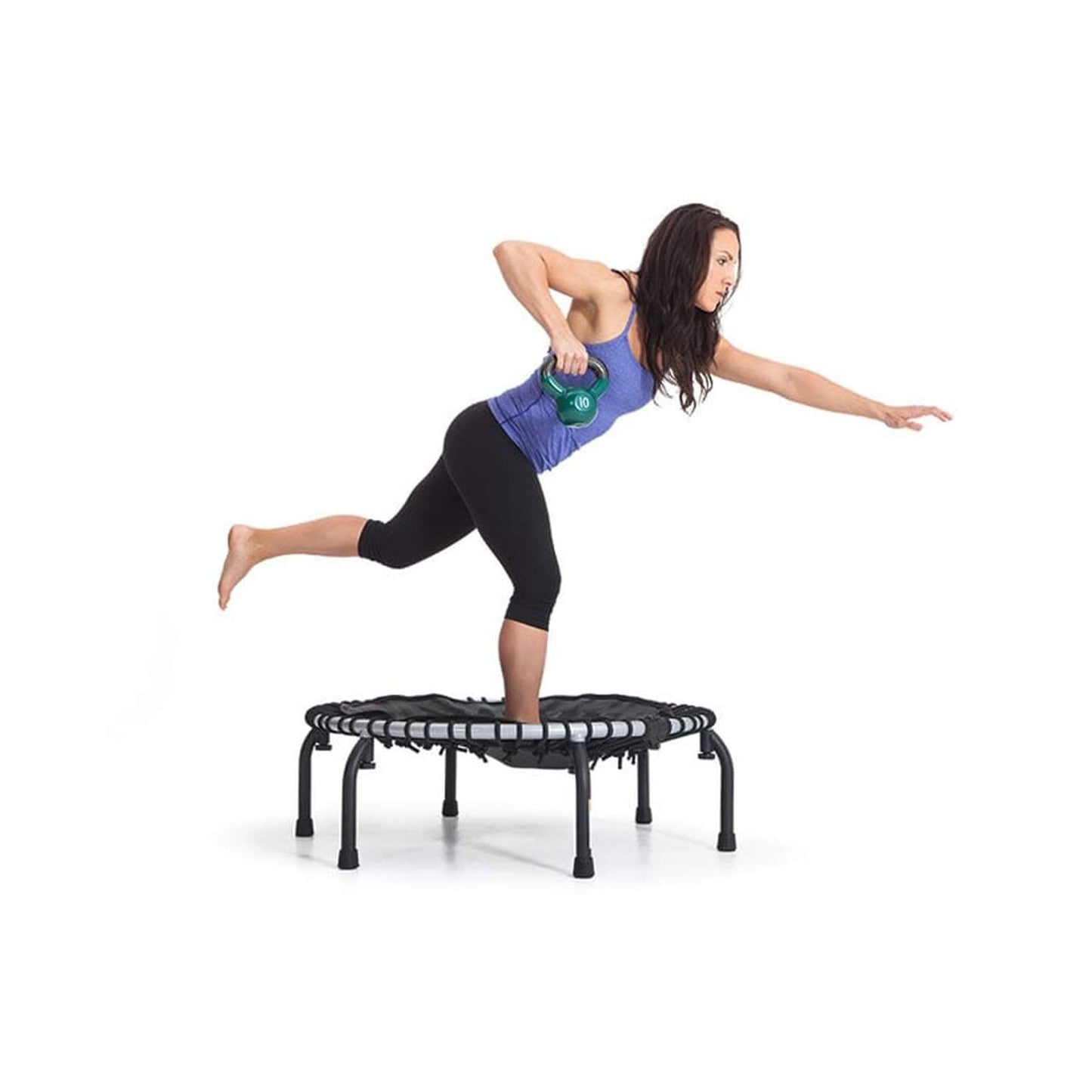 Disc-O-Bed JumpSport 370 PRO Indoor Heavy Duty 39-Inch Trampoline with Handle Bar Accessory - 250176