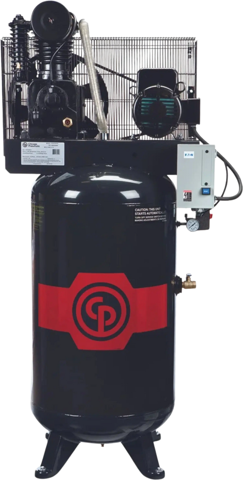 Chicago Pneumatic RCP-C581VS Air Compressor 5HP 80 Gal. Two Stage Single-Phase 230V Iron Series New - 8090252985