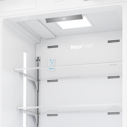 BEKO 30" Freezer Bottom Built-In Refrigerator with Auto Ice Maker and Internal Water Dispenser White - BBBF3019IMWE