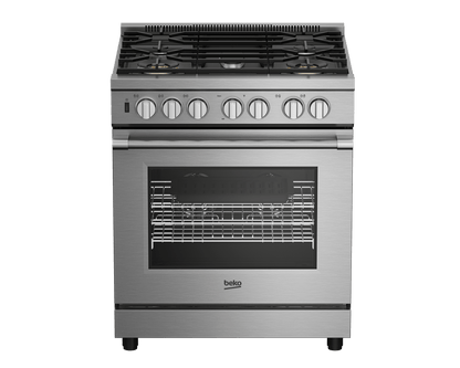 BEKO 30" in Stainless Steel Pro-Style Gas Range in Stainless Steel - PRGR34552SS