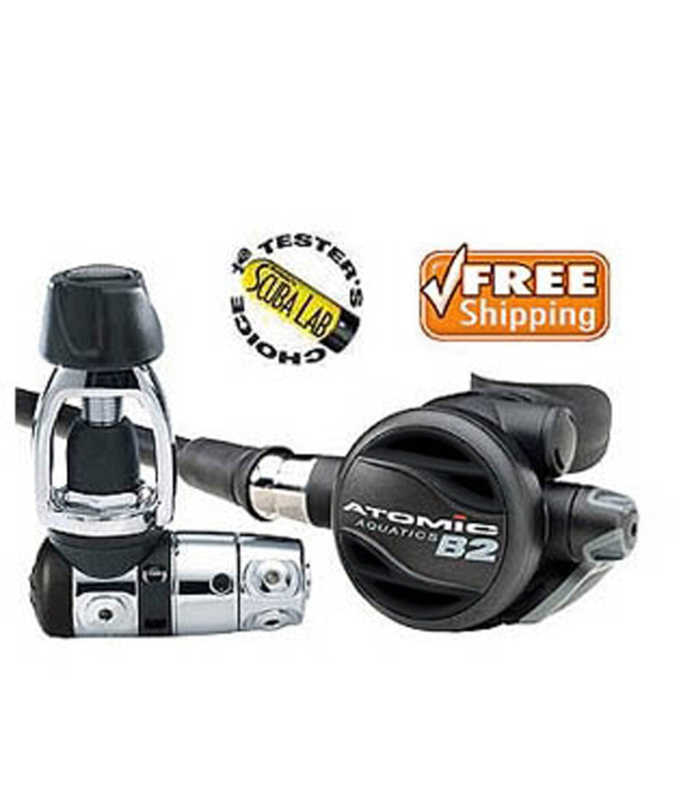 Zeagle Atomic Aquatics B2 Regulator 1st & 2nd Stage Set TESTERS CHOICE - REG75 BLK DIN