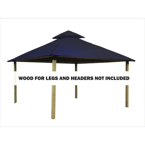 GREE Riverstone Industries ACACIA AGK14-SD 14 sq. ft. Gazebo Roof Framing And Mounting Kit with Sundura Canopy - AGK14-SD RED