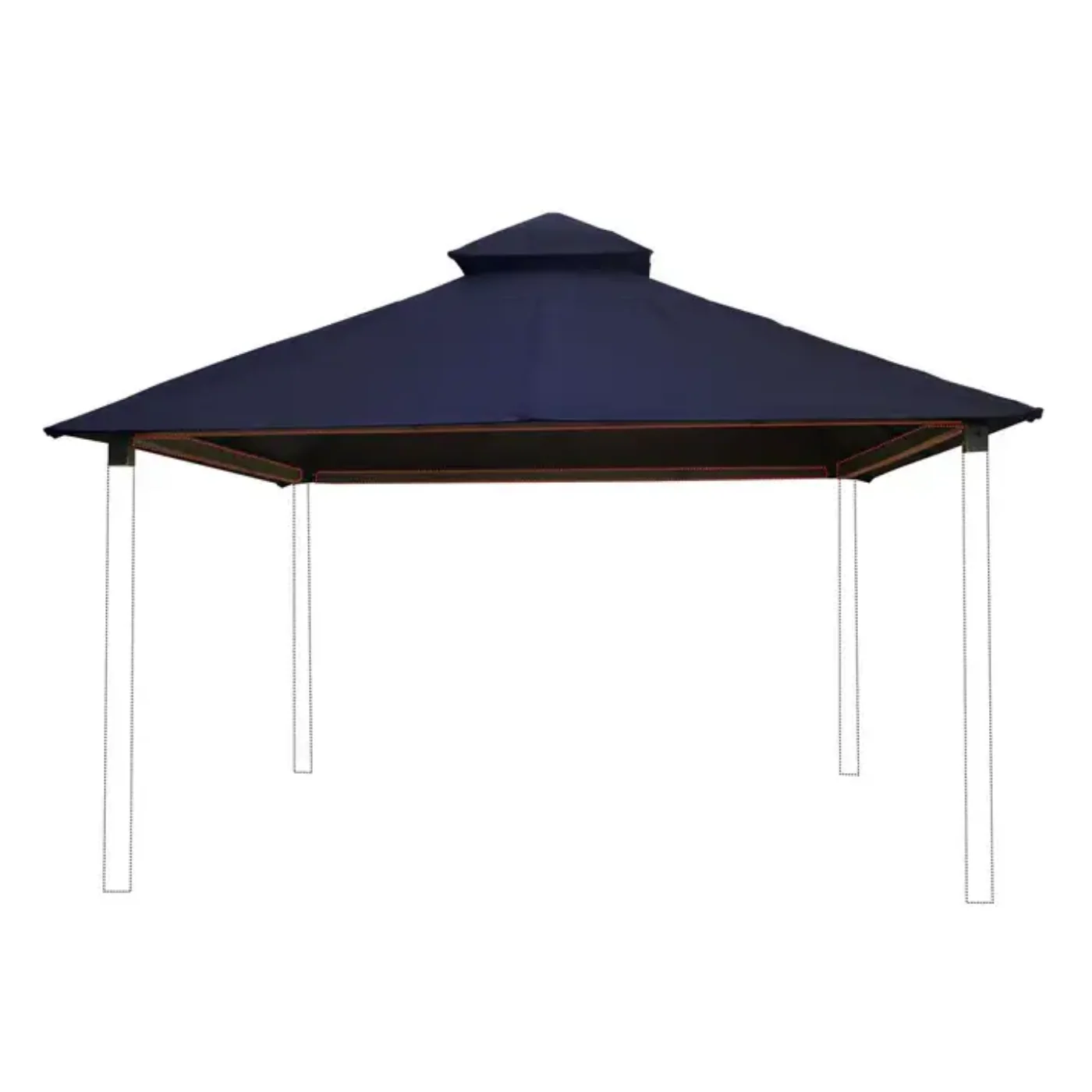 GREE Riverstone Industries ACACIA AGK14-SD 14 sq. ft. Gazebo Roof Framing And Mounting Kit with Sundura Canopy - AGK14-SD RED