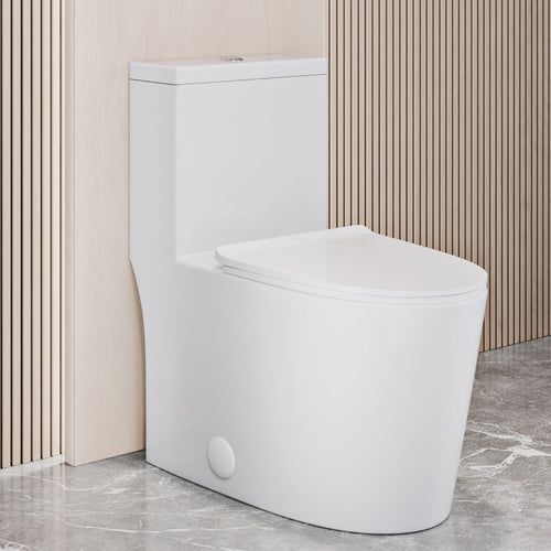 Swiss Madison Dreux High Efficiency One-Piece Elongated Toilet with 0.8 GPF Water Saving Patented Technology - SM-1T180