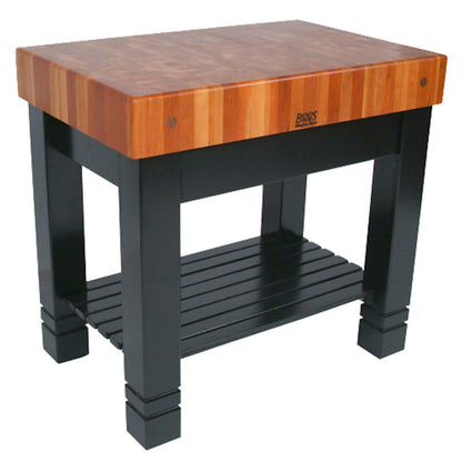 John Boos RN-BF Rouge et Noir Bloc de Foyer Cherry Butcher Block Unit 36" x 24" - JBRNBF