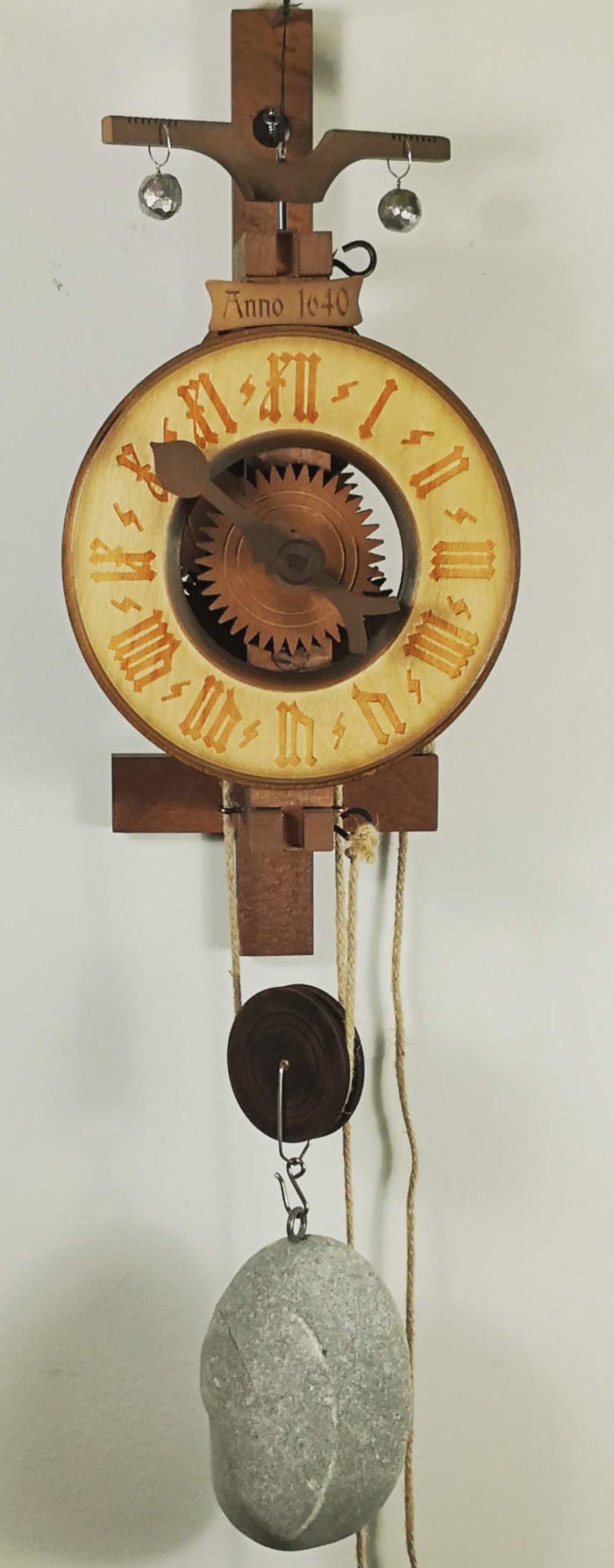 Kieninger Clocks Romba HOHENZOLLERN Waaghur Rock Weigh Driven  Clock with Wooden Gears - 7640