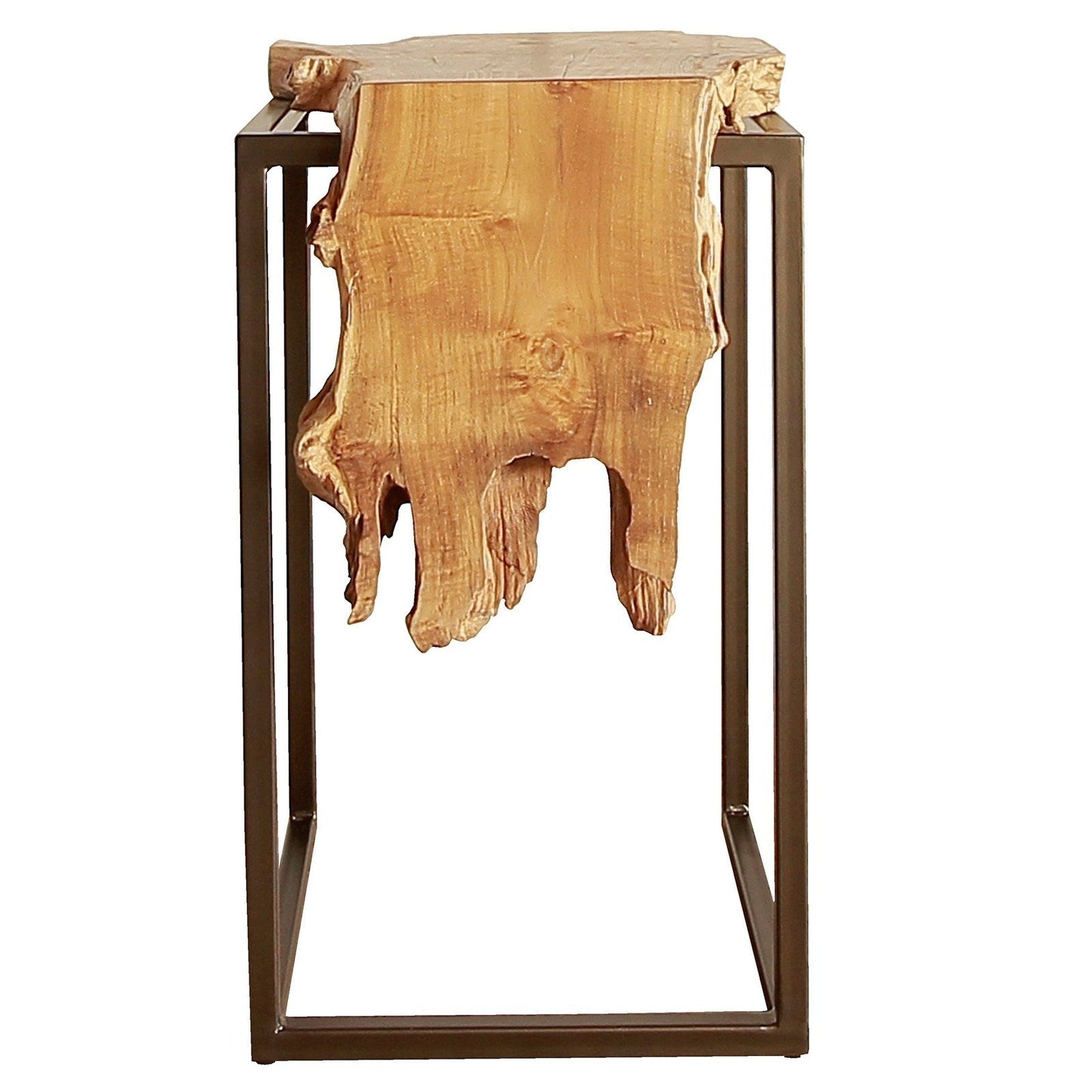 New Pacific Direct Jansen Reclaimed Teak Root Side/ End Table, Natural 9600029
