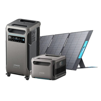 Aurora Generators SOLIX F3800 Solar Generator + Anker solix F3800 Expansion Battery + Anker solix 40OW Solar Panel - B179011M