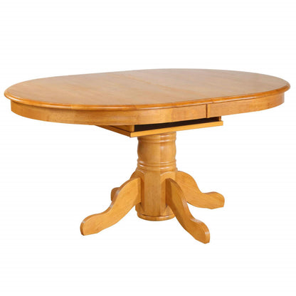 Sunset Trading Oak Selections 5 Piece 66" Oval Extendable Pedestal Dining Set - DLU-TBX4266-820-LO5PC
