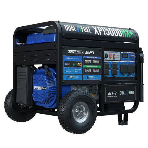 Aurora Generators DuroMax XP15000HX+ 15,000W Electric Start Dual Fuel EFI Portable Generator - XP15000HX+