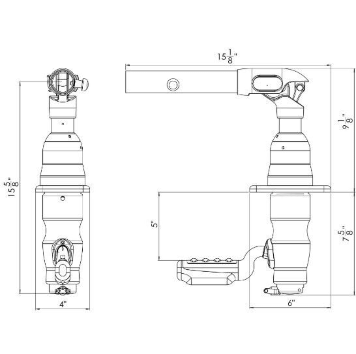 Pair TACO Marine Reconditioned Grand Slam GS-380-RECON Mount 1-1/2" Outriggers