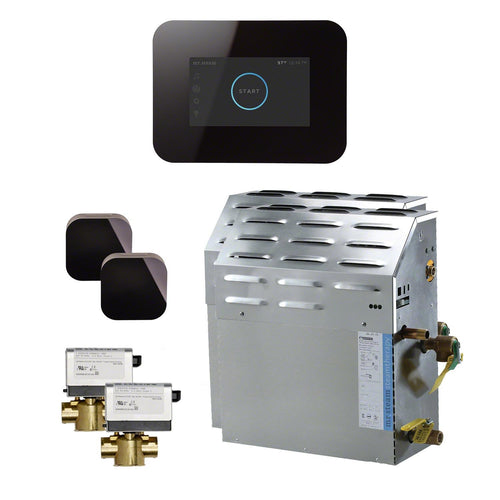 Mr. Steam 20kW Steam Bath Generator with iSteam3 AutoFlush 2 Package in Black - S4C1AI3BK