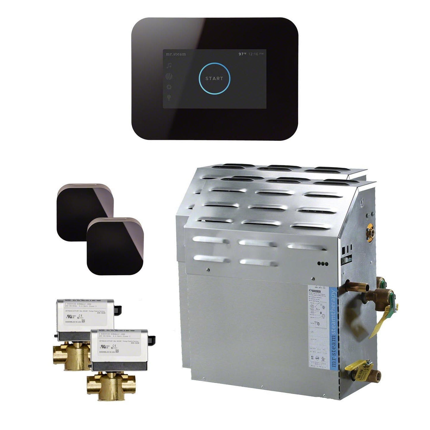 Mr. Steam 24kW Steam Bath Generator with iSteam3 AutoFlush 2 Package in Black - S5C1AI3BK