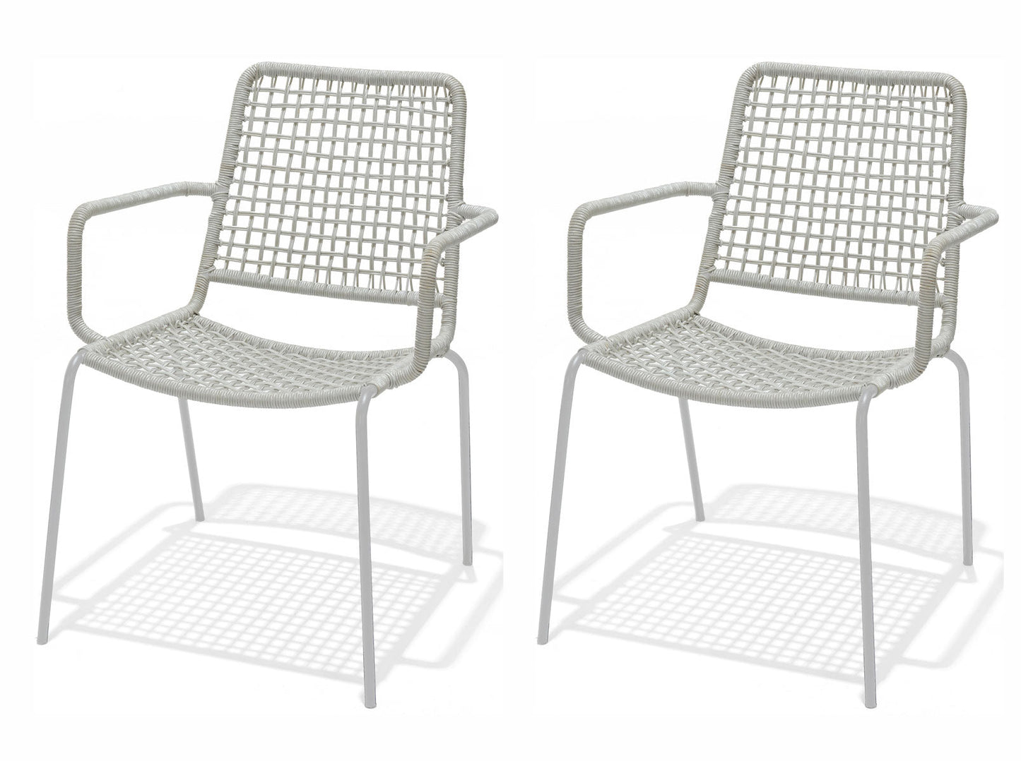 Midtown Concept Oberon Grey Stacking Indoor Dining Chair - 4PC - SC OBERON BLK