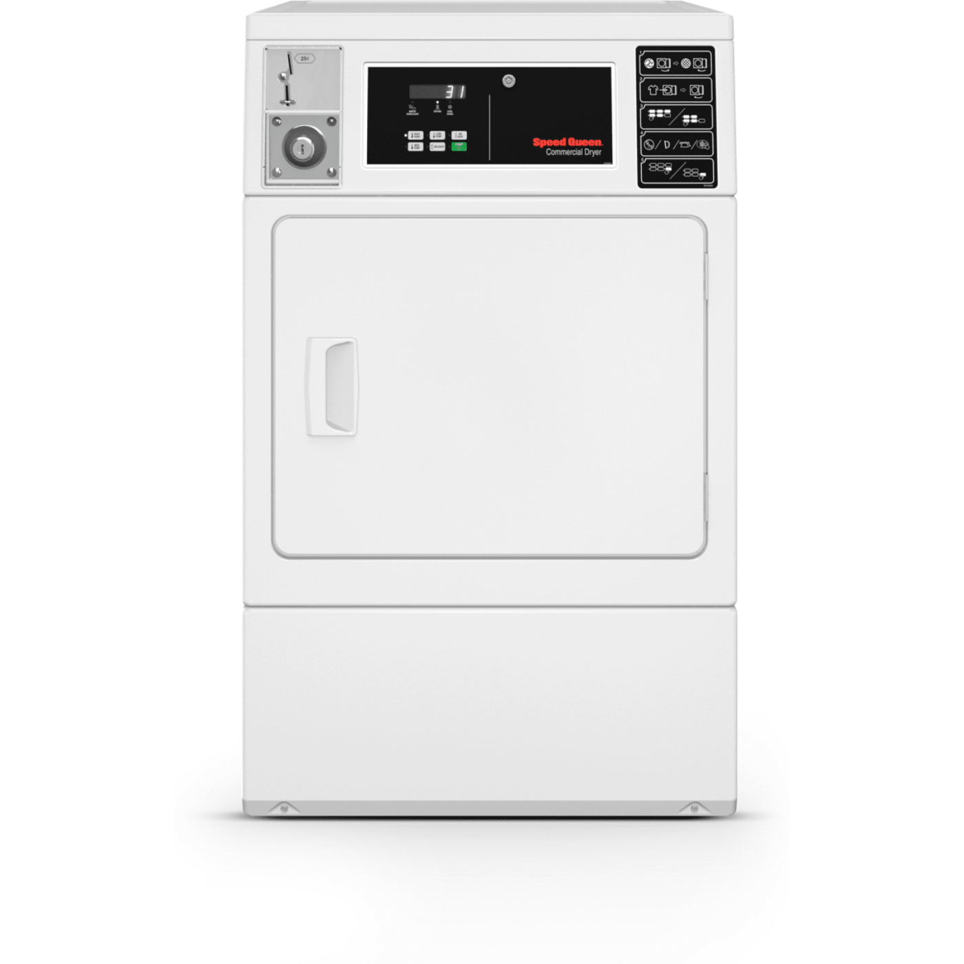 SPEED QUEEN DV6010WG Front Control Single Gas Dryer - Single Coin Drop Installed (Not For Residential Use) - DV6010WG