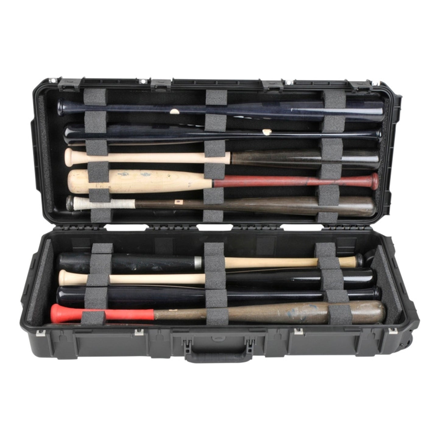 SKB iSeries Durable Baseball Bat Case for 10 Bats, Weatherproof, Secure Locks - 420651