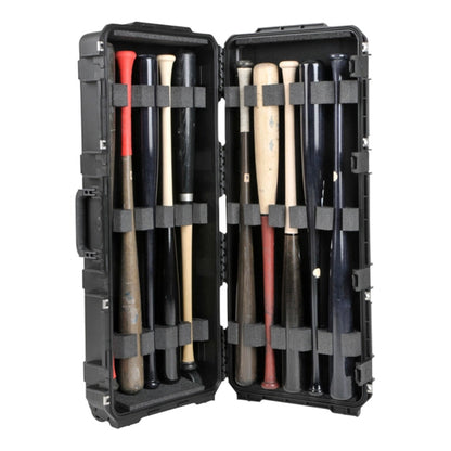 SKB iSeries Durable Baseball Bat Case for 10 Bats, Weatherproof, Secure Locks - 420651