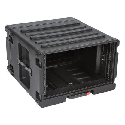 SKB 6U rSeries Rolling Rack with Integrated Back Wheels and 1-Touch Pull Handle - 420634
