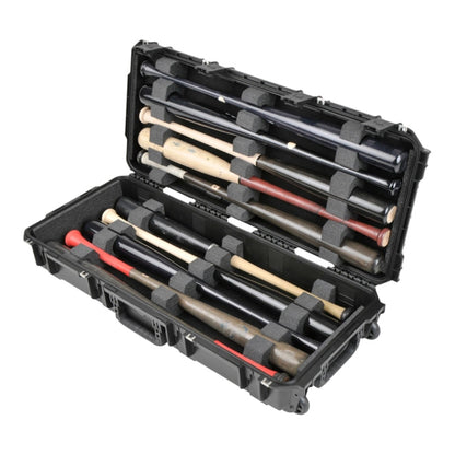 SKB iSeries Durable Baseball Bat Case for 10 Bats, Weatherproof, Secure Locks - 420651