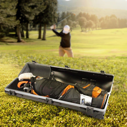 SKB Cases ATA Deluxe Standard Medium Hard Plastic Wheeled Golf Bag Travel Case - 93190