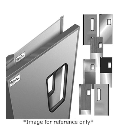 Curtron SPD-30-L-GK-DBL-8496 84" x 96" Service-Pro Series 30 Double Swing Door - CUSPD30LGKDBL8496