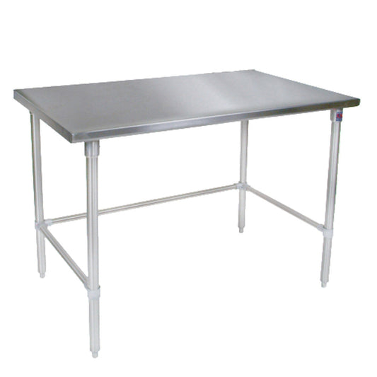 John Boos ST6-3696SBK Open Base 96" W x 36" D Stainless Steel Work Table - JBST63696SBK