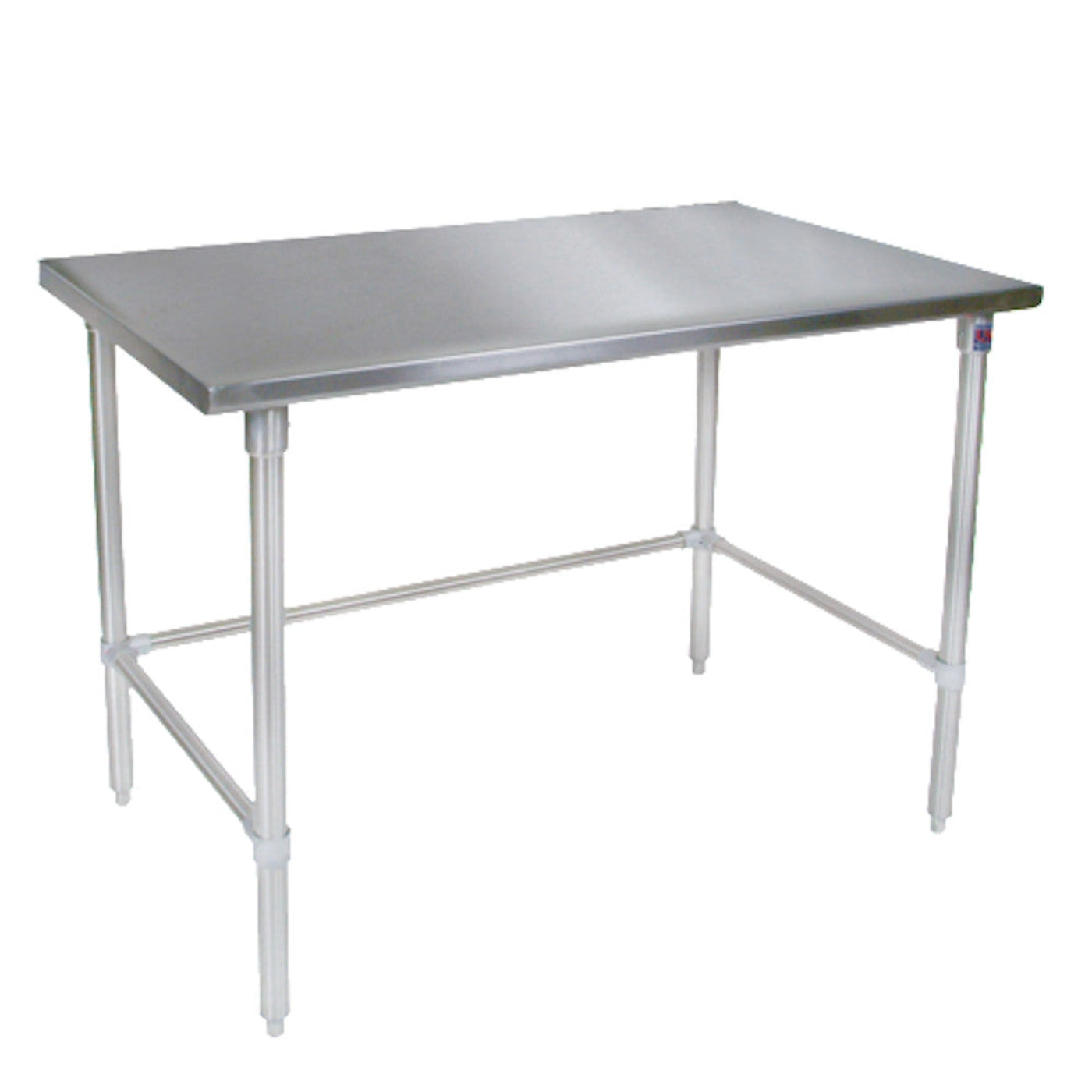 John Boos ST6-3696SBK Open Base 96" W x 36" D Stainless Steel Work Table - JBST63696SBK