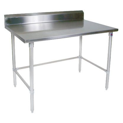 John Boos ST6R5-2430SBK Open Base 30" W x 24" D Stainless Steel Work Table - JBST6R52430SBK