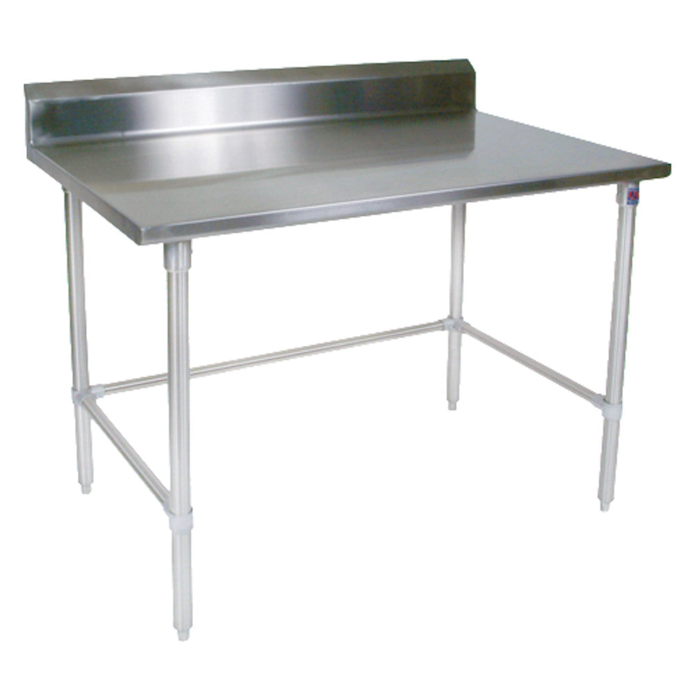 John Boos ST6R5-2484GBK 84" W x 24" D Work Table, 5" Backsplash - JBST6R52484GBK
