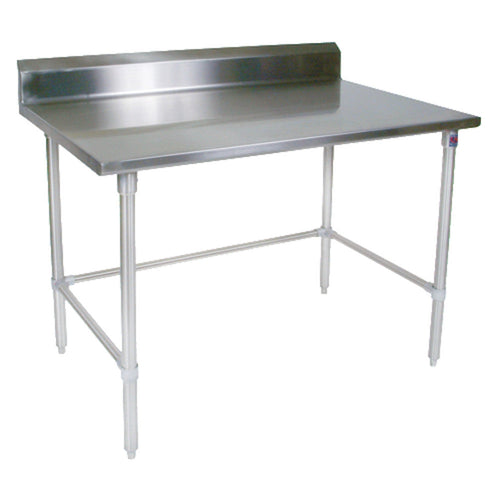 John Boos ST6R5-3096SBK Open Base 96" W x 30" D Stainless Steel Work Table - JBST6R53096SBK