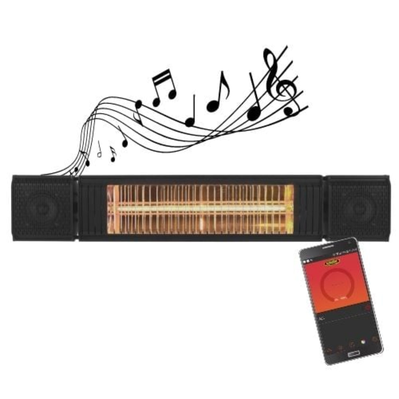 SUNHEAT and Beat Electric Wall or Tripod Mounted Patio Heater with Remote - 90190010