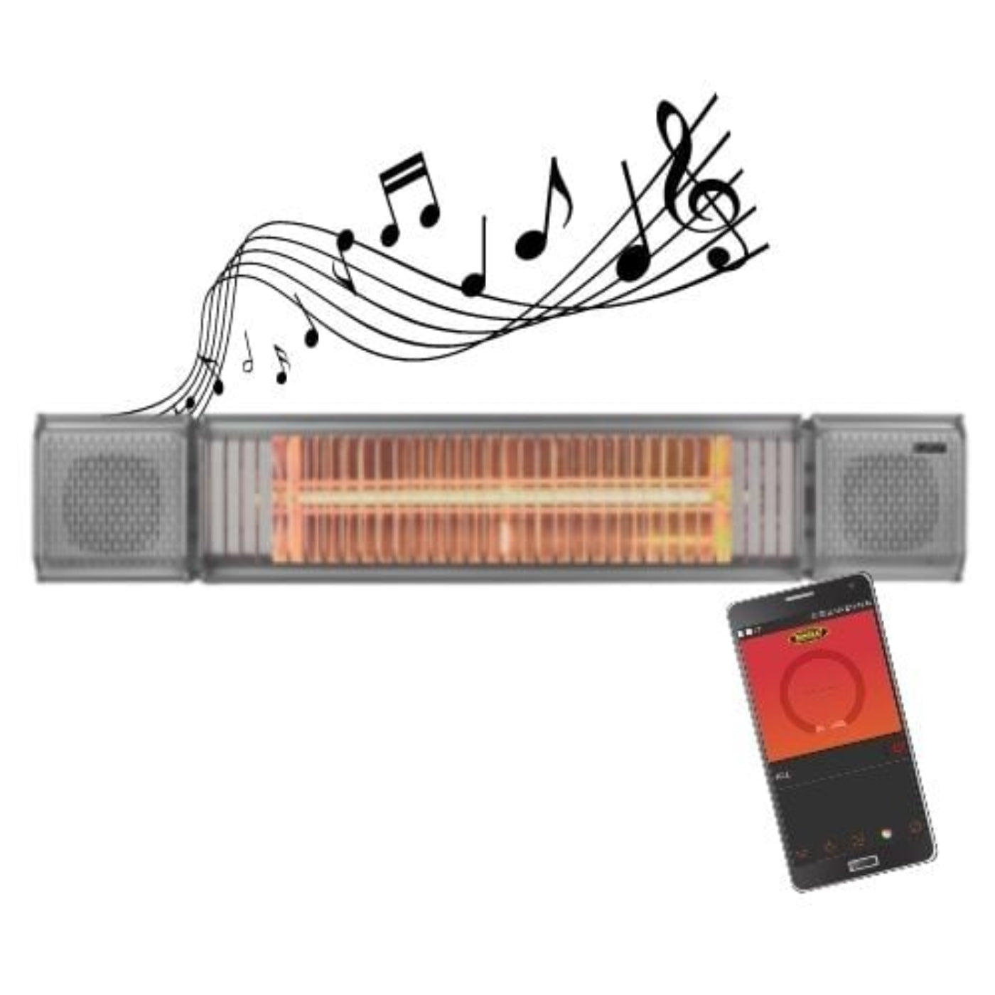 SUNHEAT and Beat Electric Wall or Tripod Mounted Patio Heater with Remote - 90190010