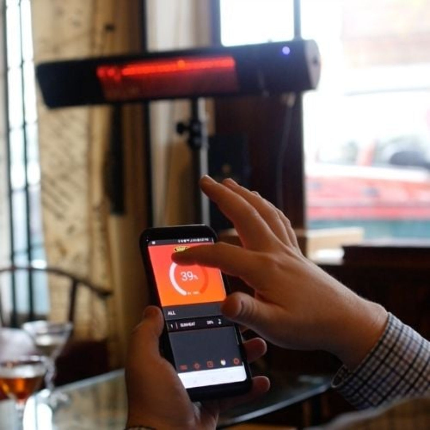 SUNHEAT and Beat Electric Wall or Tripod Mounted Patio Heater with Remote - 90190010