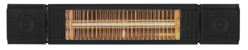 Golden Designs Outdoor Weatherproof Electric Wall Mounted Heater with Bluetooth/ Remote Control-Black-1500w-120v - WL15BBT