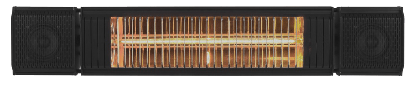 Golden Designs Outdoor Weatherproof Electric Wall Mounted Heater with Bluetooth/ Remote Control-Black-1500w-120v - WL15BBT