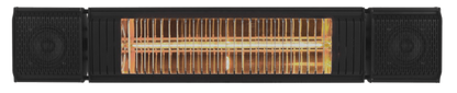 Golden Designs Outdoor Weatherproof Electric Wall Mounted Heater with Bluetooth/ Remote Control-Black-1500w-120v - WL15BBT