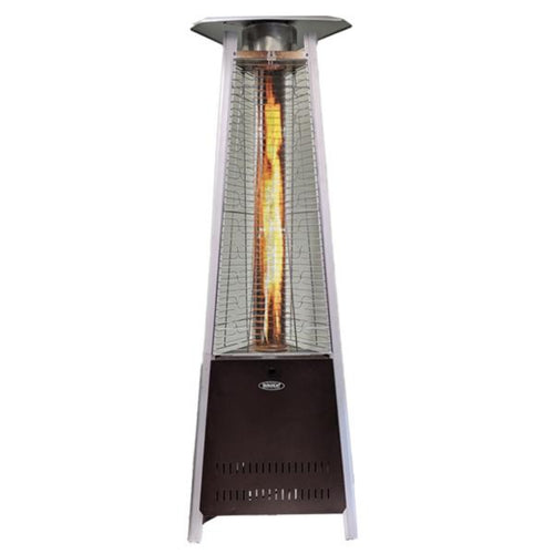 SunHeat 6’ 2” Decorative Flame Triangle Glass Tube Golden Hammer Commercial Patio Heater PHTRGH-34 - PHTRGH-34