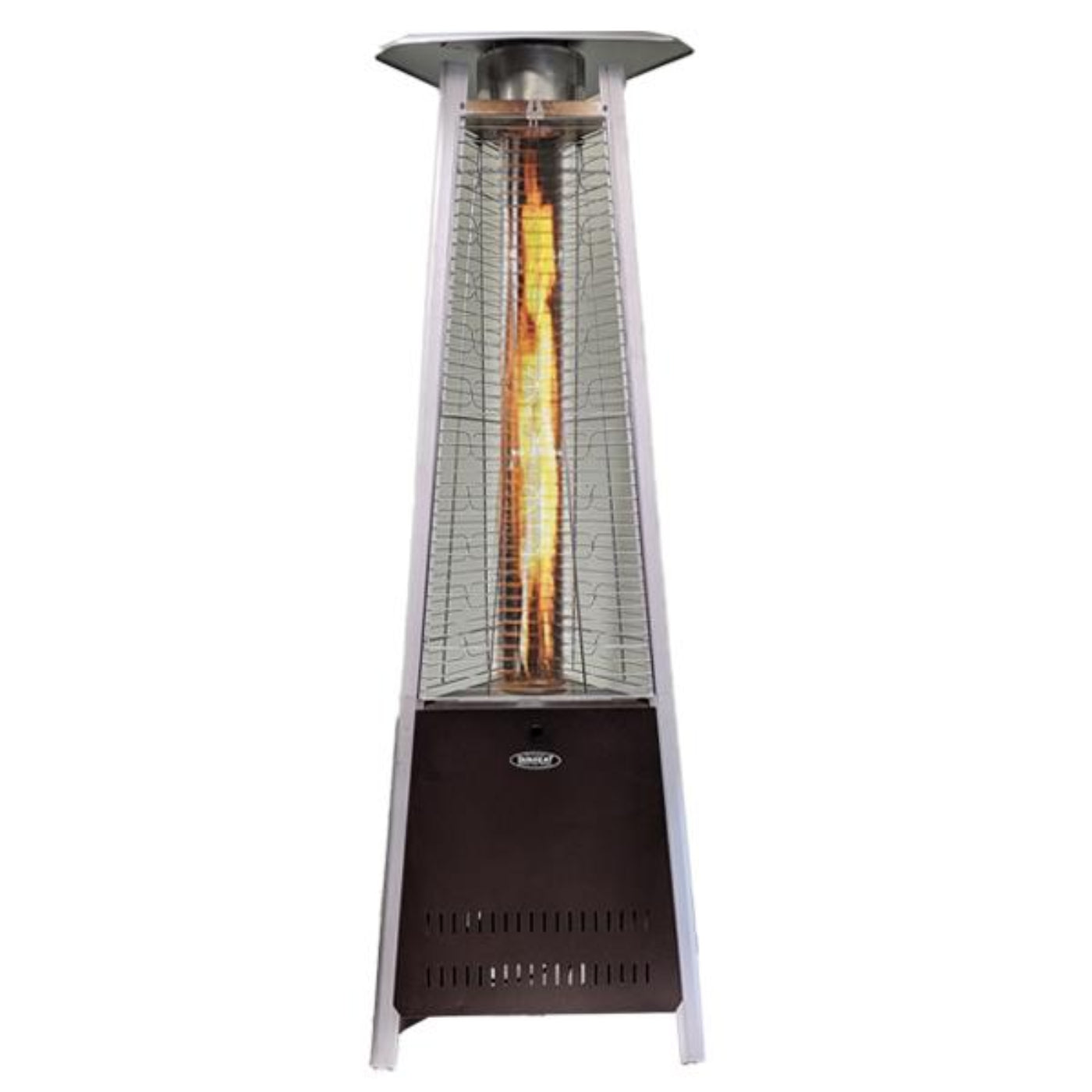 SunHeat 6’ 2” Decorative Flame Triangle Glass Tube Golden Hammer Commercial Patio Heater PHTRGH-34 - PHTRGH-34