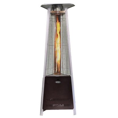 SunHeat 6’ 2” Decorative Flame Triangle Glass Tube Golden Hammer Commercial Patio Heater PHTRGH-34 - PHTRGH-34
