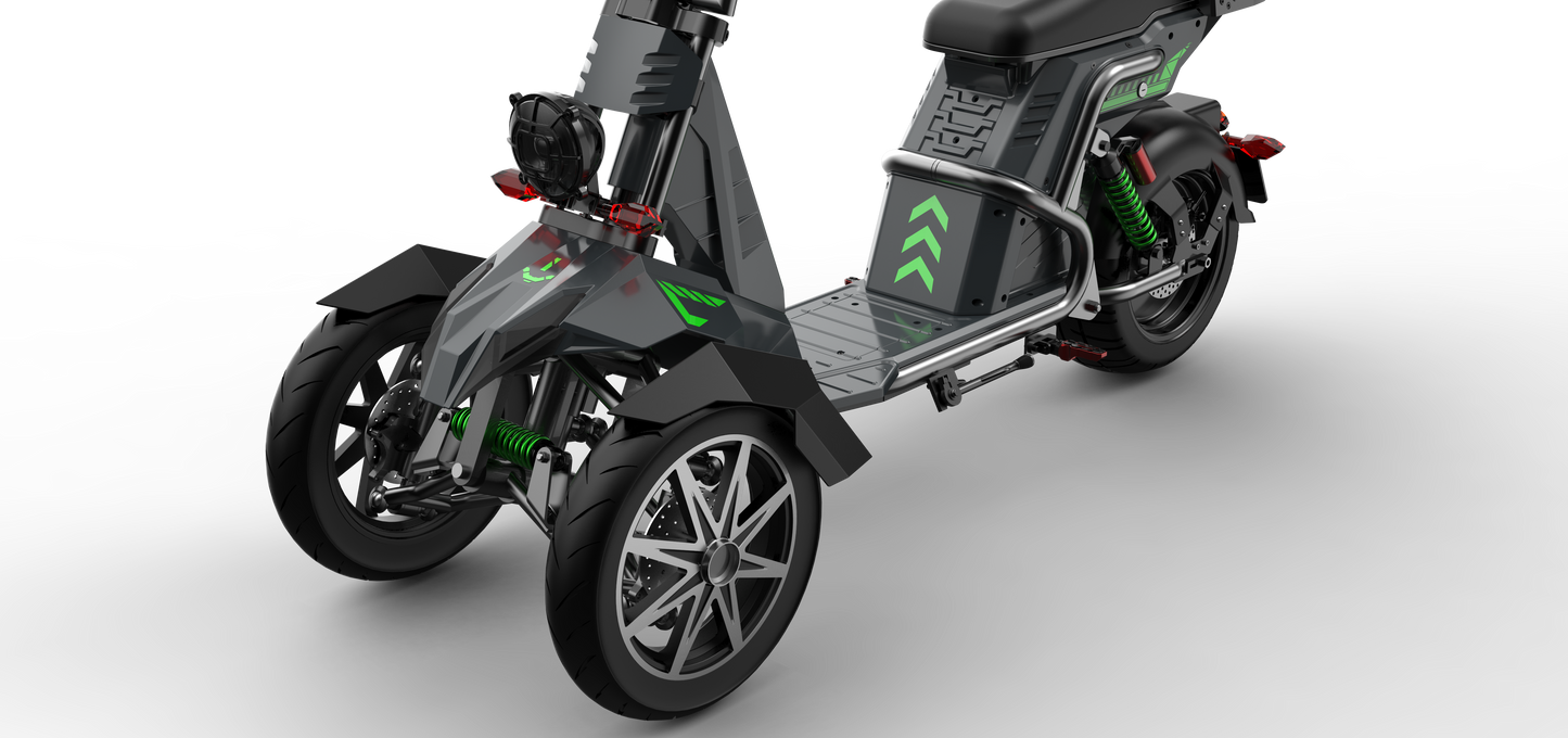 4000w Three Wheeled Motorcyle  E-Trike 50Ah Li-Battery SoverSky T100
