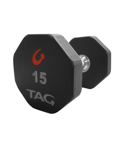 TAG Fitness 8 Sided Premium Ultrathane Dumbbell Set – 5lb-50lb - 1770026055027_104