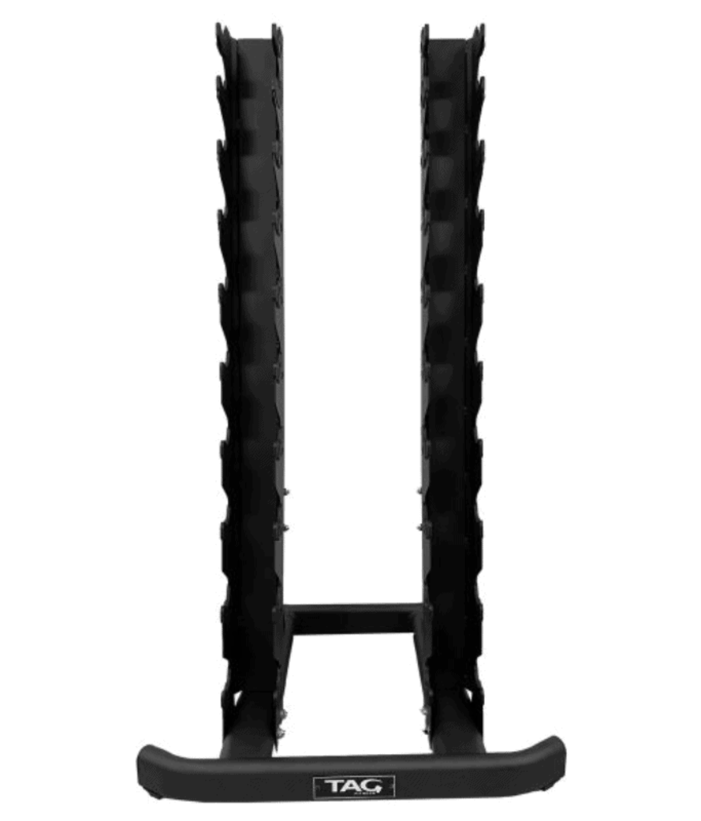 TAG Fitness Vertical Hex Dumbbell Rack – Holds 10 Pair - 1770024543770_583